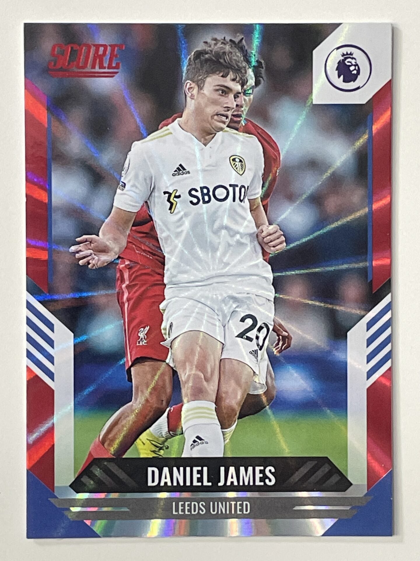 Daniel James Leeds United Base Red Laser Parallel Panini Premier League Score 2021 2022