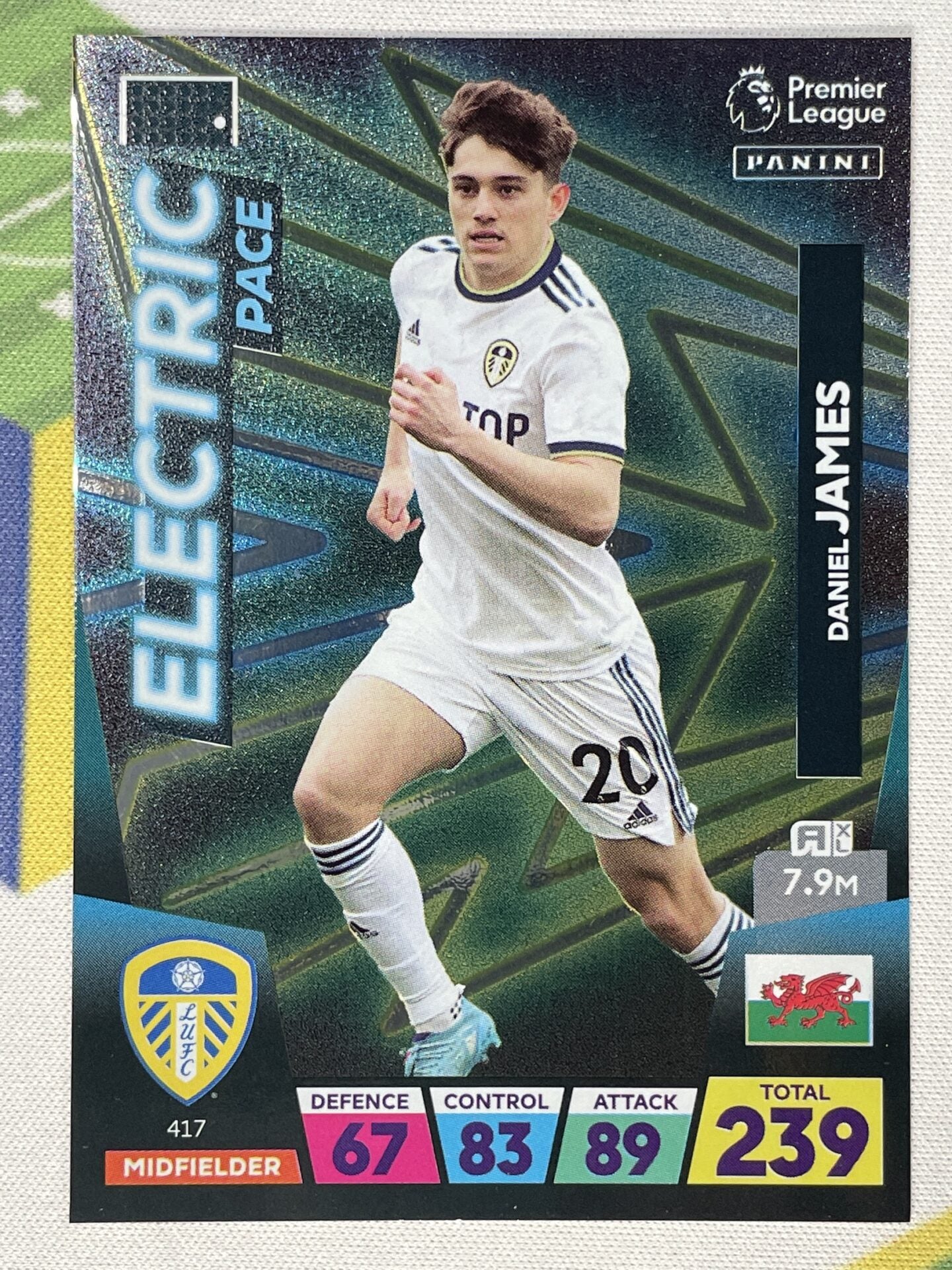 Daniel James Leeds United Electric Pace Panini Premier League Adrenalyn XL 2023 Card