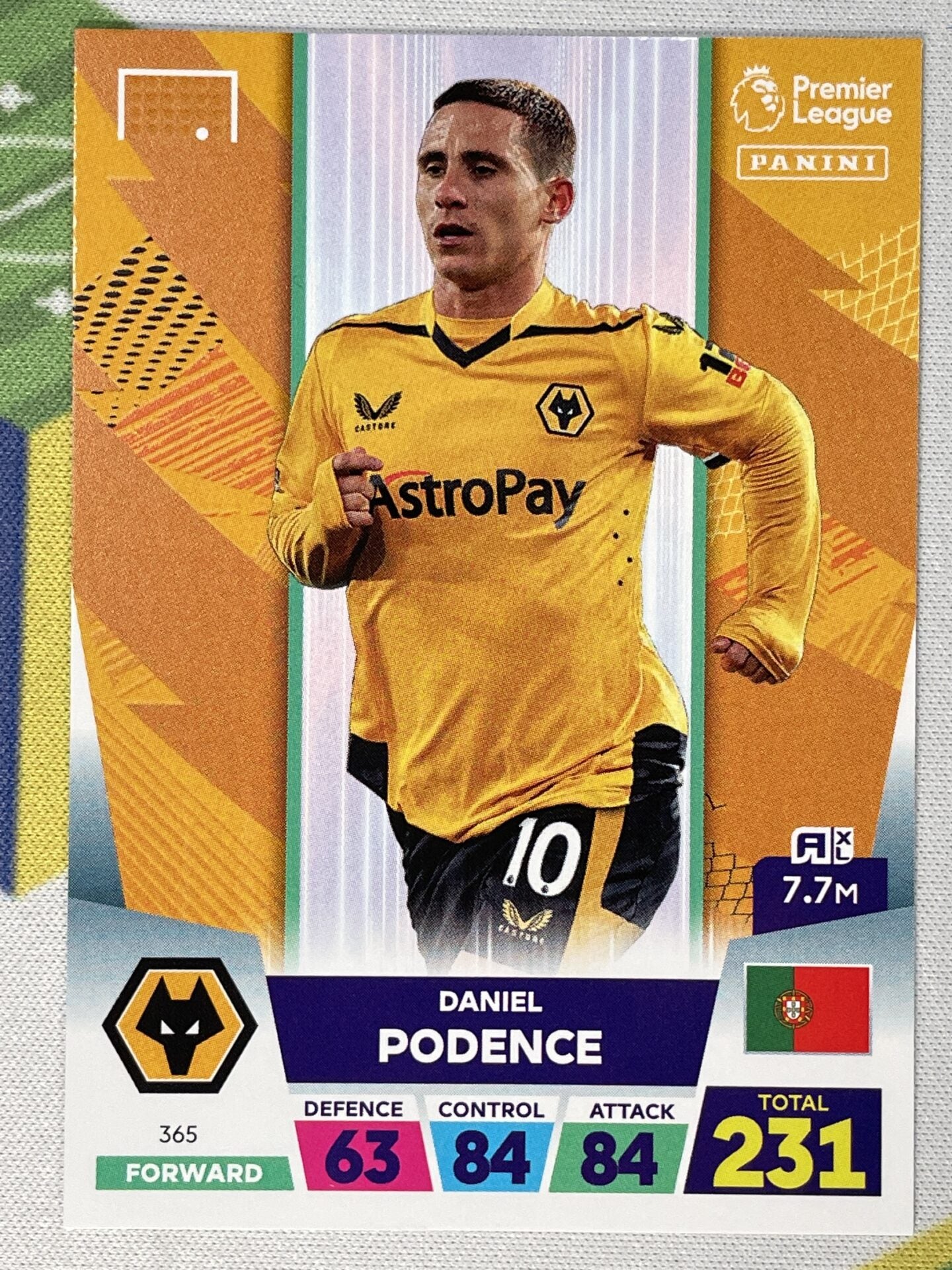 Daniel Podence Wolves Panini Premier League Adrenalyn XL 2023 Card