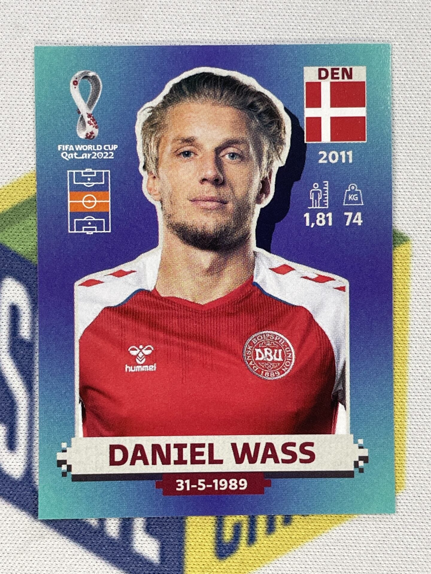 Daniel Wass Denmark Panini World Cup 2022 Qatar Stickers