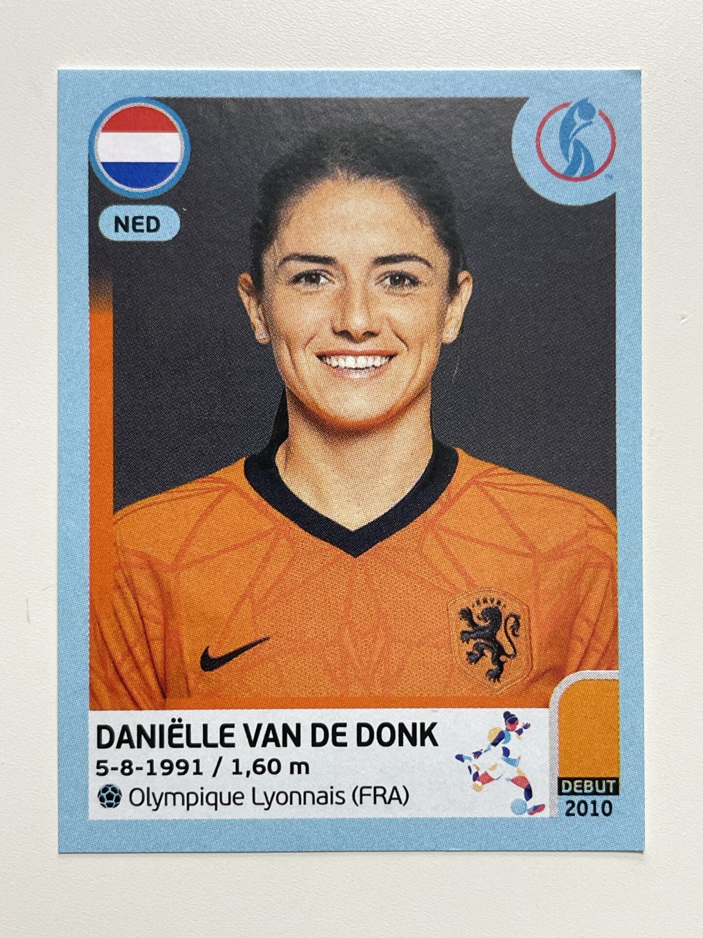 Danielle van de Donk Netherlands Base Panini Womens Euro 2022 Stickers Collection