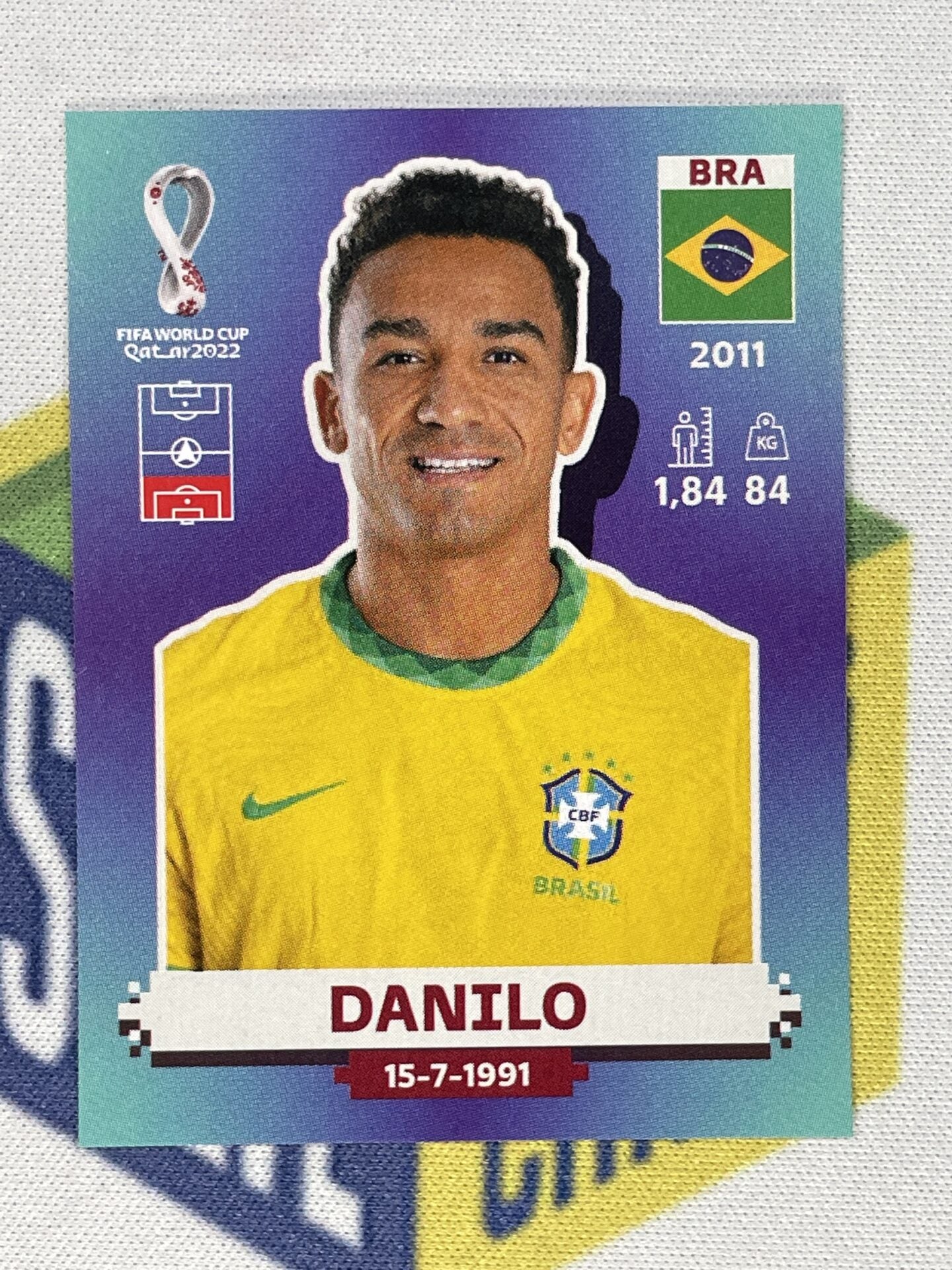 Danilo Brazil Panini World Cup 2022 Qatar Stickers