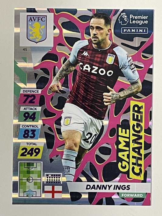 Danny Ings Aston Villa Game Changer Panini Adrenalyn XL PLUS Premier League 2021 2022