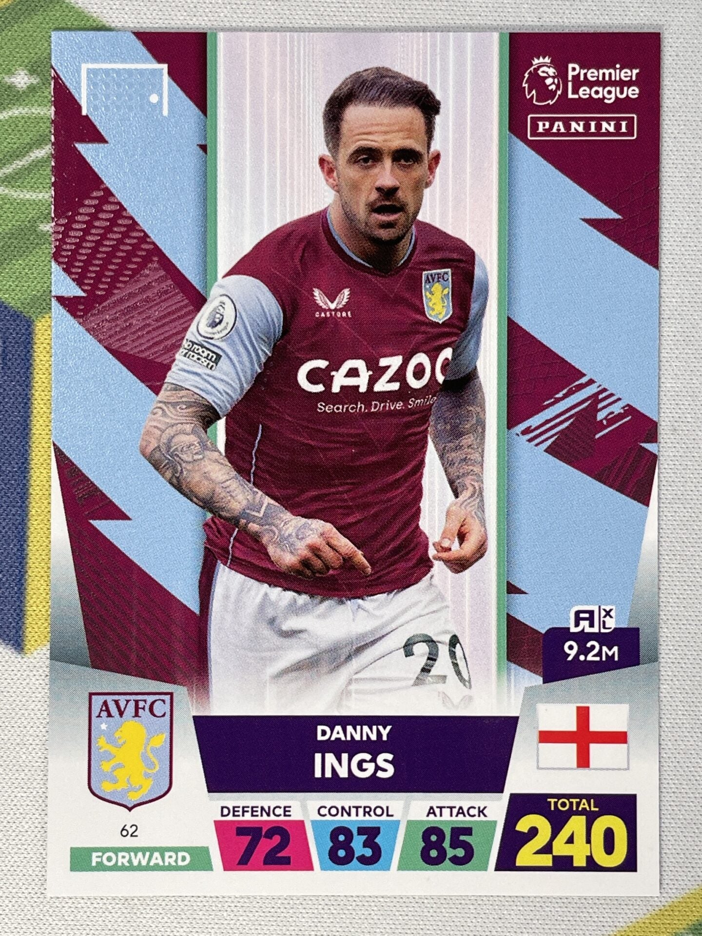 Danny Ings Aston Villa Panini Premier League Adrenalyn XL 2023 Card