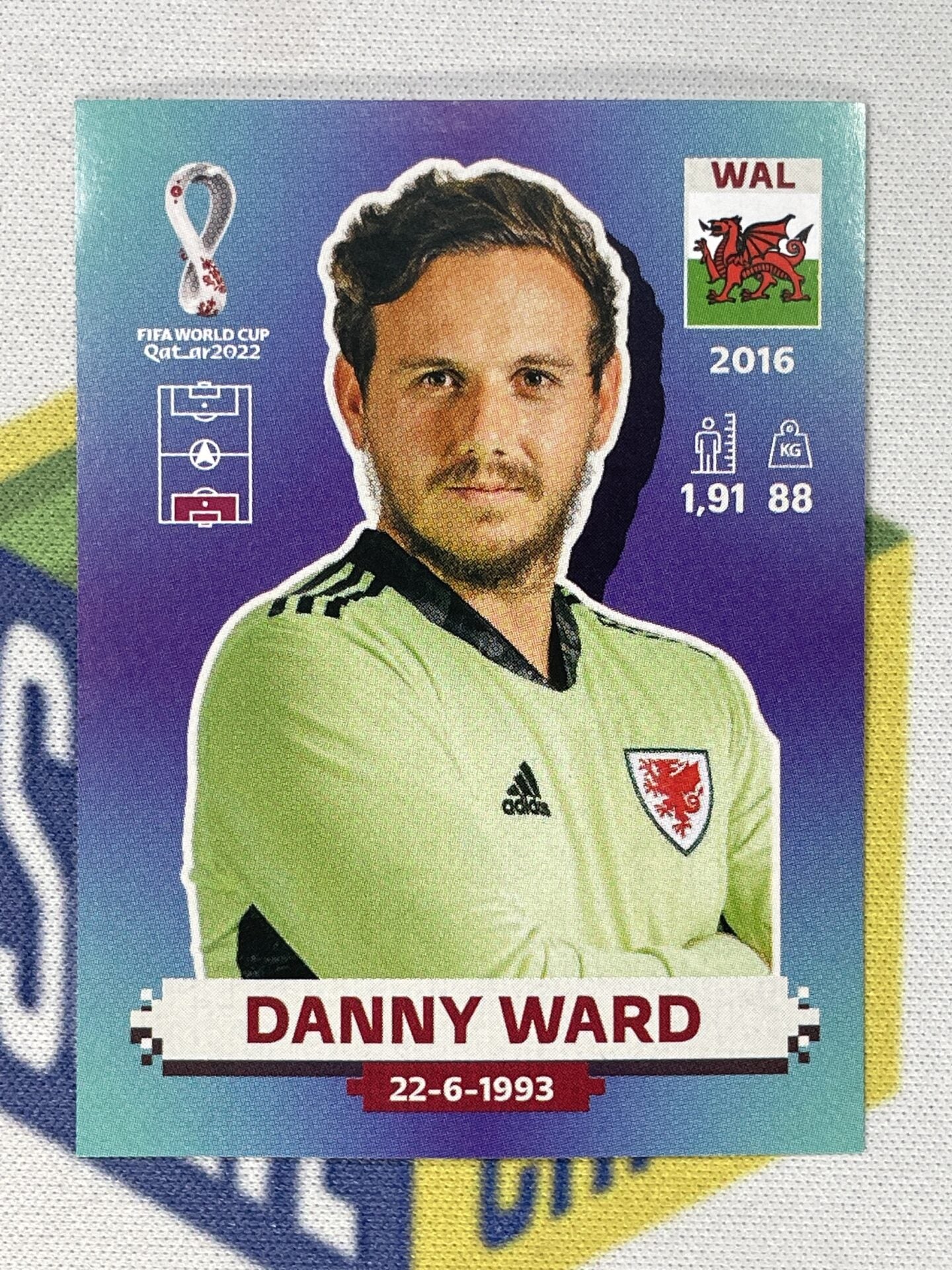 Danny Ward Wales Panini World Cup 2022 Qatar Stickers