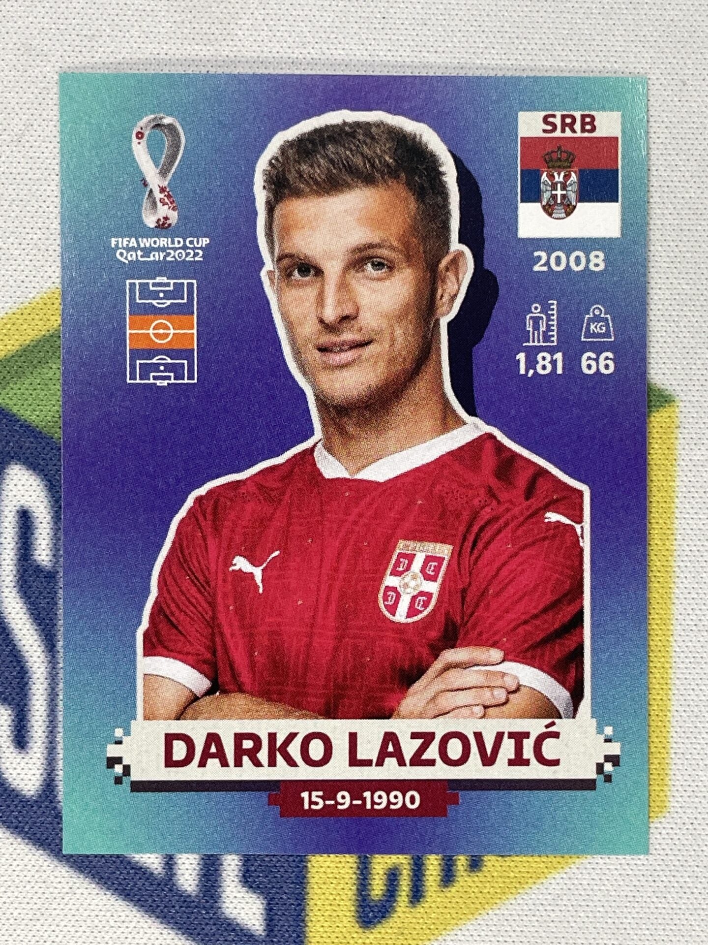 Darko Lazovic Serbia Panini World Cup 2022 Qatar Stickers