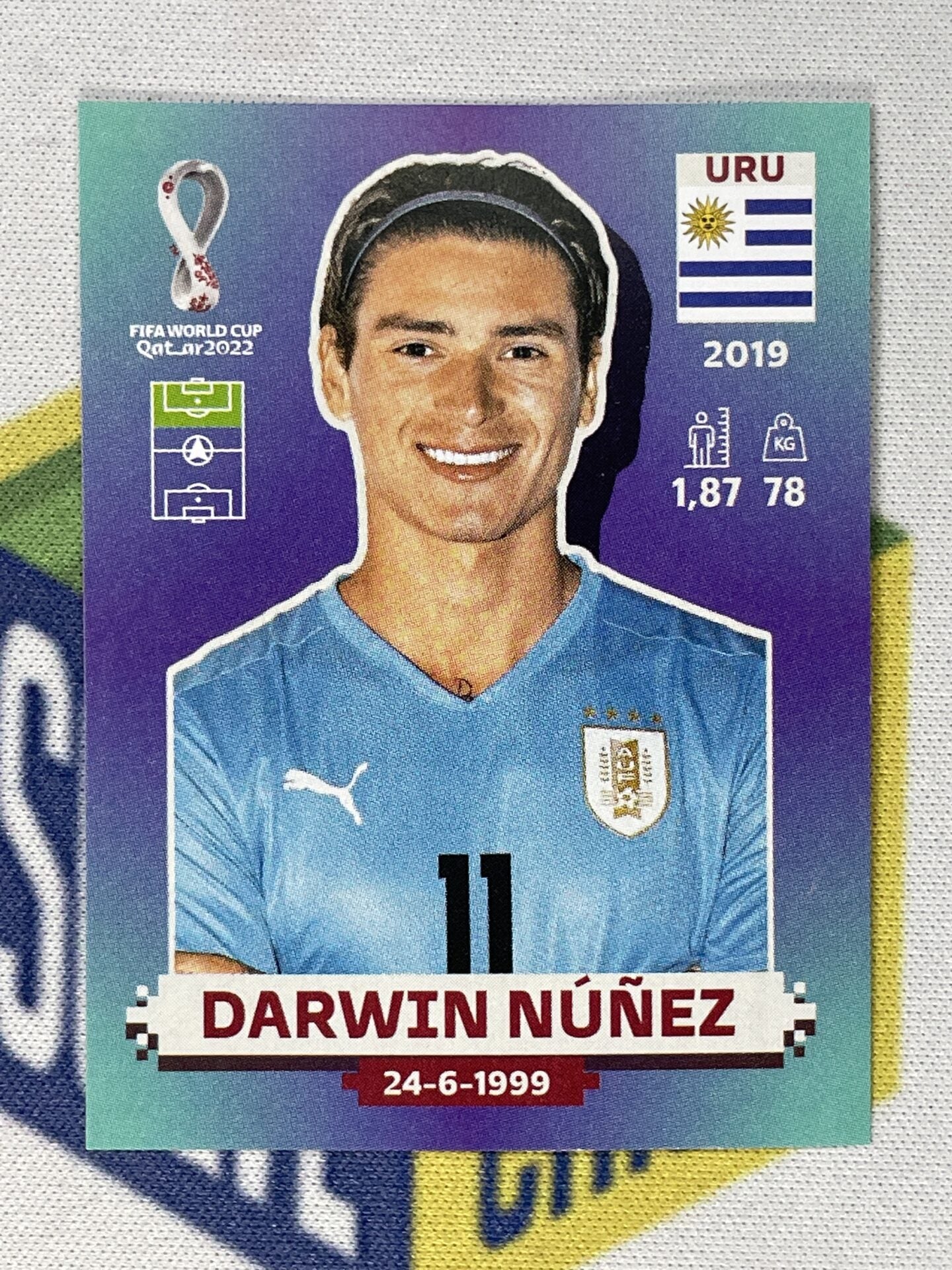 Darwin Nunez Uruguay Panini World Cup 2022 Qatar Stickers