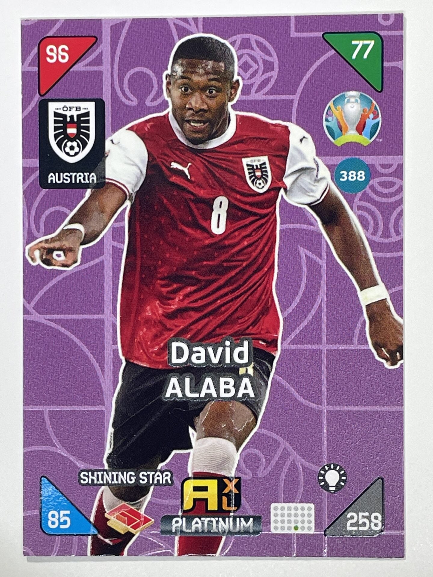 David Alaba Shining Stars (Austria) Football Card &#8211; Euro 2020 Adrenalyn XL