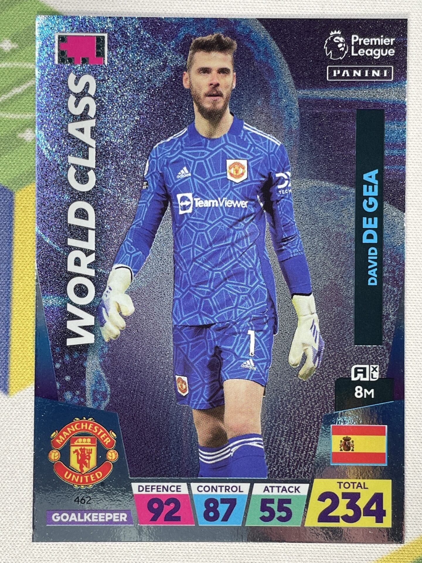 David De Gea Manchester United World Class Panini Premier League Adrenalyn XL 2023 Card