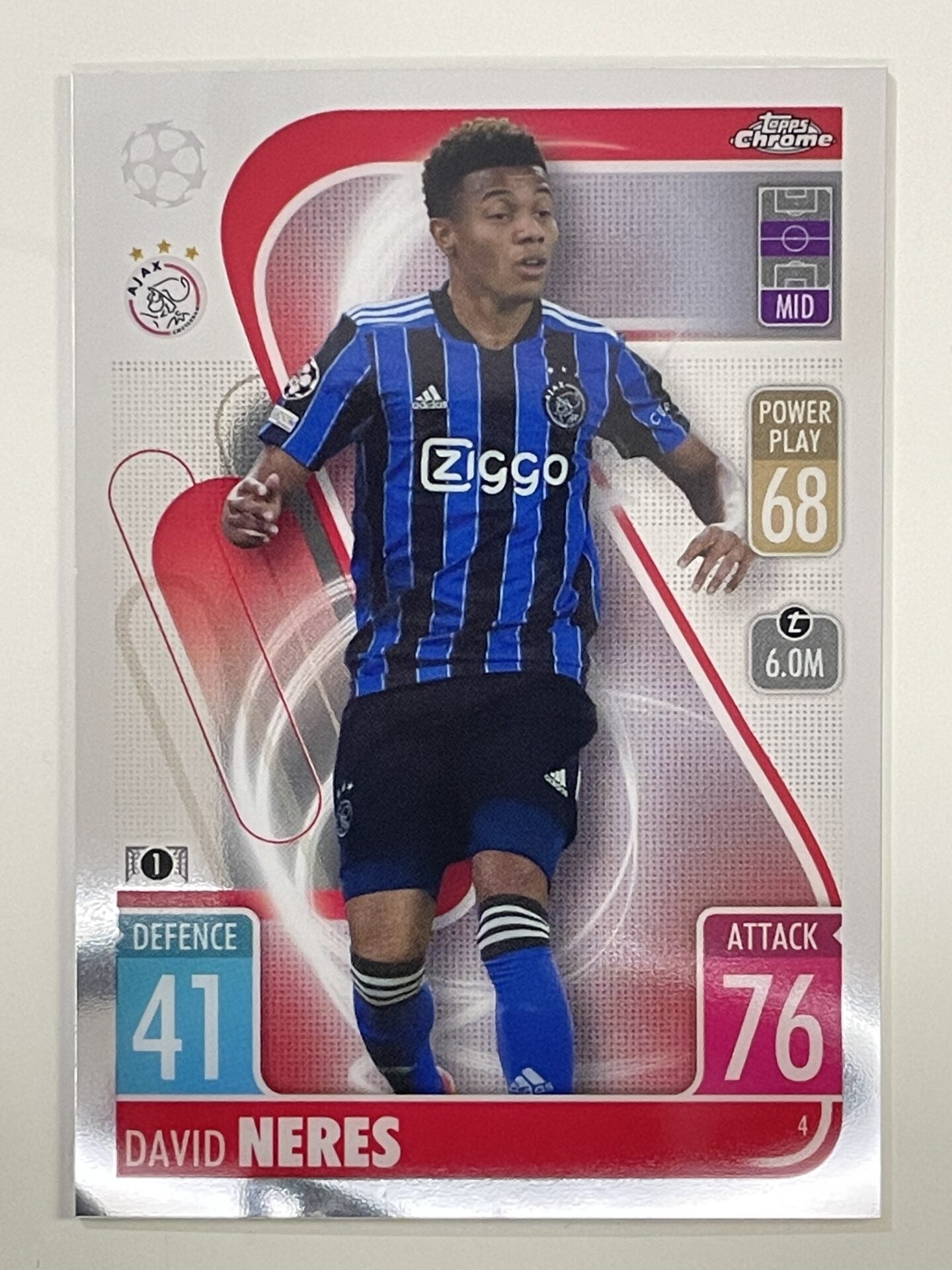 David Neres Ajax Topps Match Attax Chrome 2021 2022 Football Card