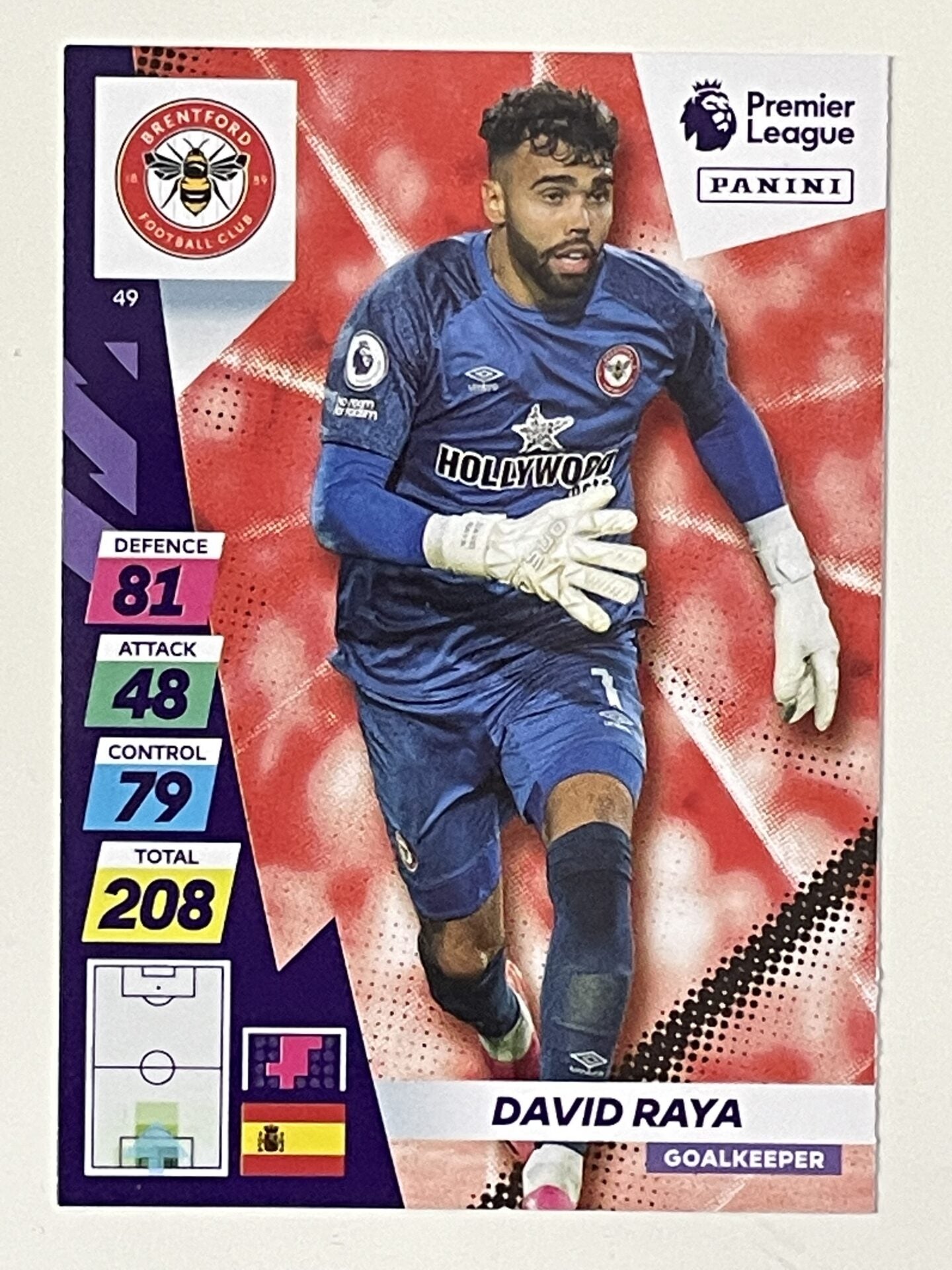 David Raya Brentford Base Panini Adrenalyn XL PLUS Premier League 2021 2022