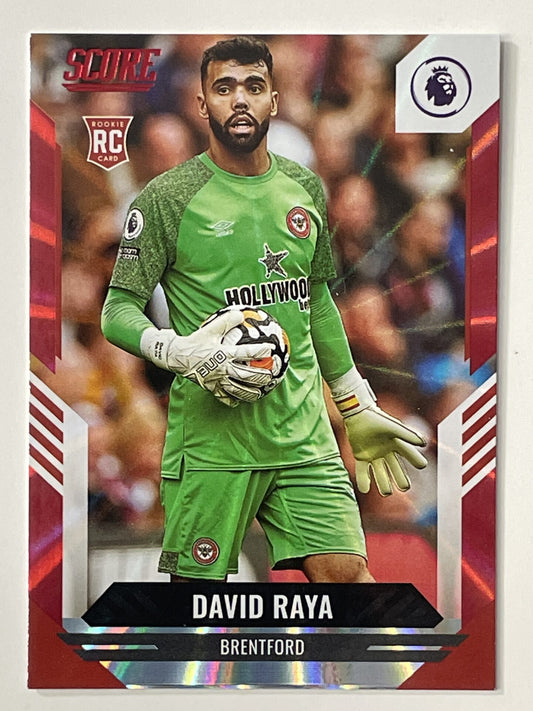 David Raya Brentford Base Red Laser Parallel Panini Premier League Score 2021 2022