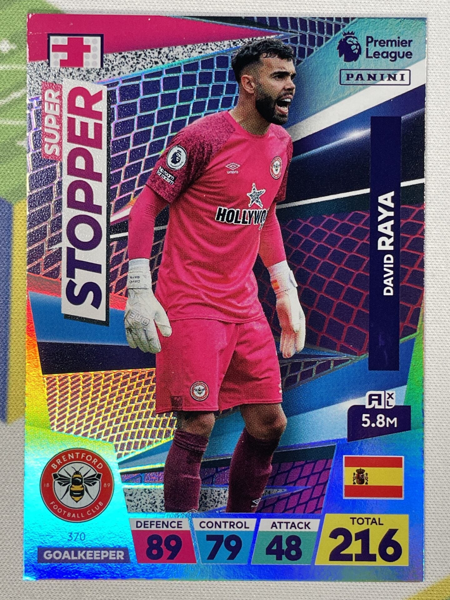 David Raya Brentford Super Stopper Panini Premier League Adrenalyn XL 2023 Card