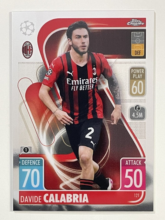 Davide Calabria AC Milan Topps Match Attax Chrome 2021 2022 Football Card