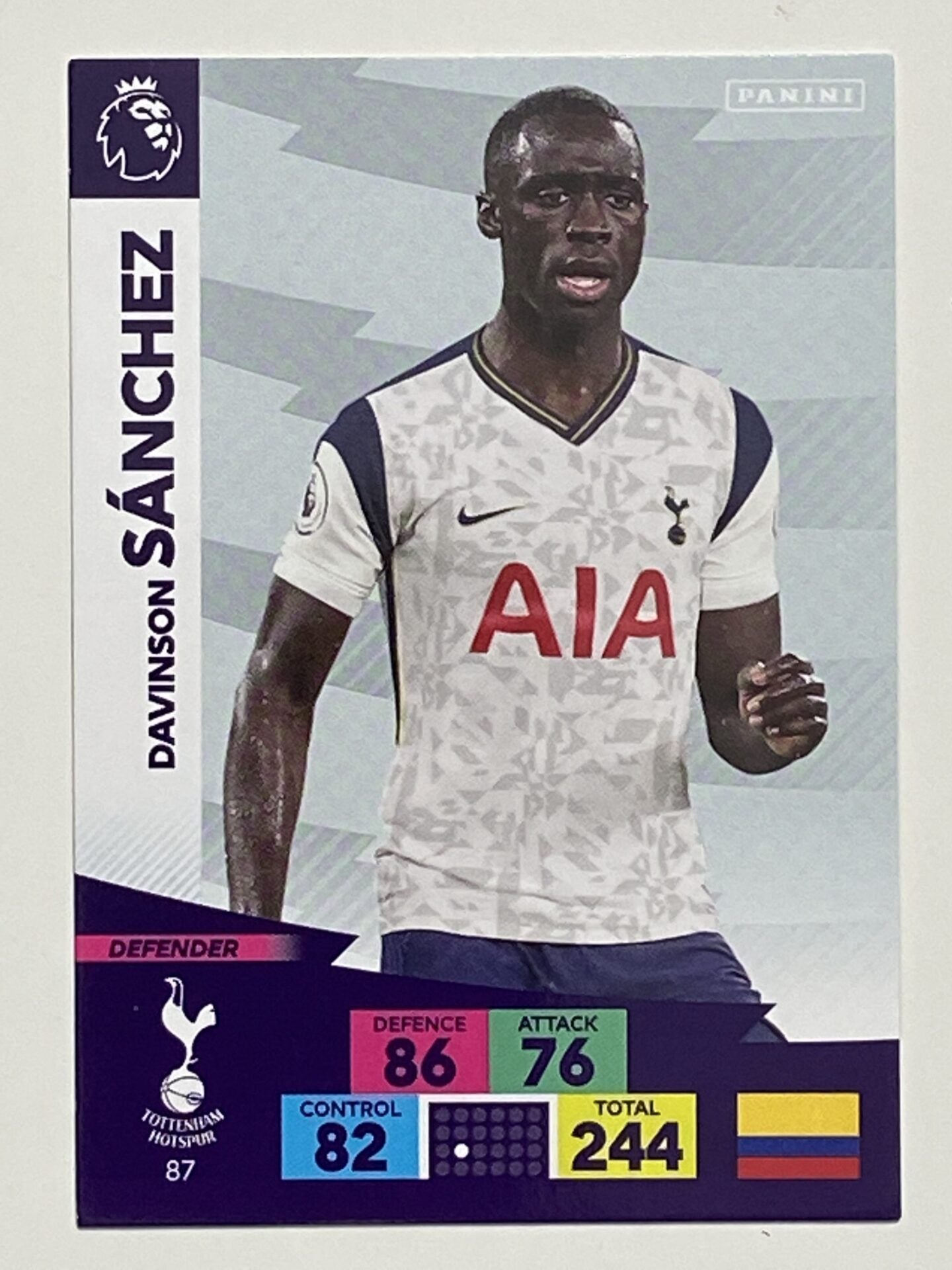 Davinson Sanchez (Tottenham) Football Card &#8211; Premier League Adrenalyn XL 2020:21