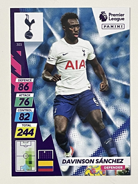 Davinson Sanchez Tottenham Hotspur Base Panini Adrenalyn XL PLUS Premier League 2021 2022