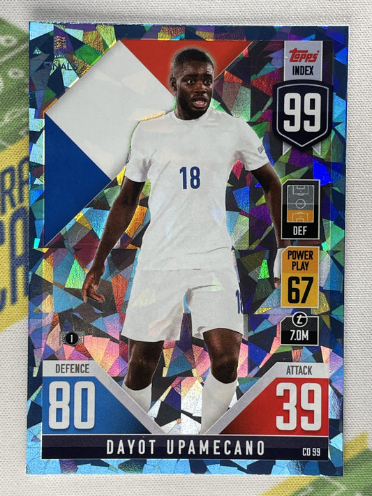 Dayot Upamecano France Crystal Foil Parallel Topps Match Attax 101 Road to Nations League 2022 Card