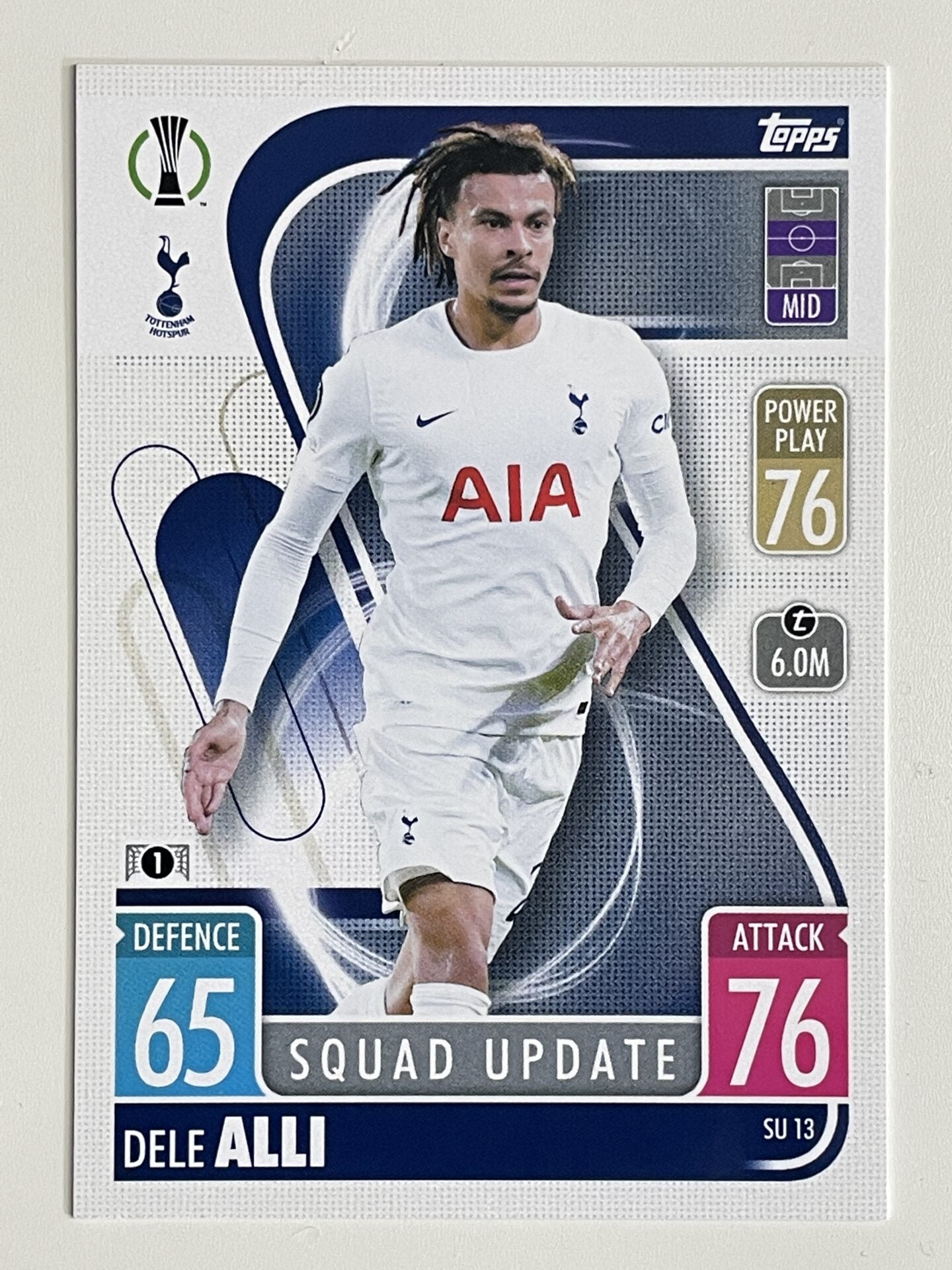 Dele Alli Tottenham Base Topps Match Attax Extra 2021:22 Champions League Card