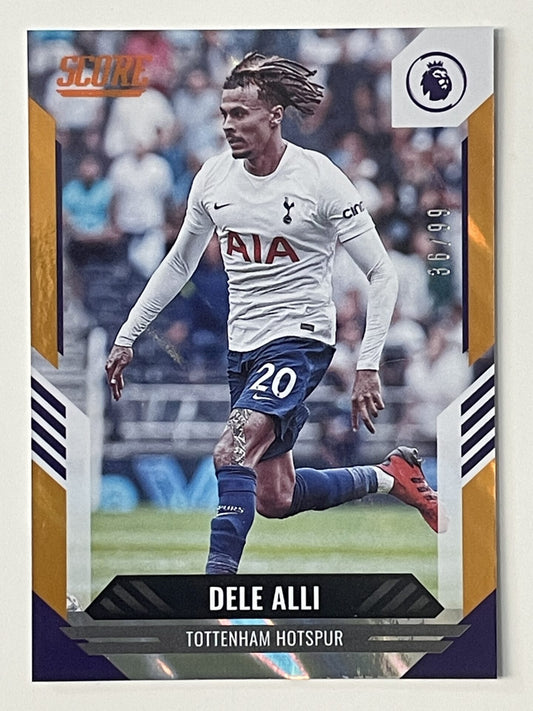 Dele Alli Tottenham Hotspur Base Orange Lava Parallel Panini Premier League Score 2021 2022