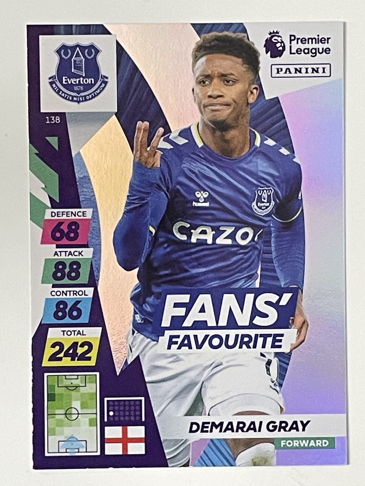 Demarai Gray Everton Fans Favourite Panini Adrenalyn XL PLUS Premier League 2021 2022