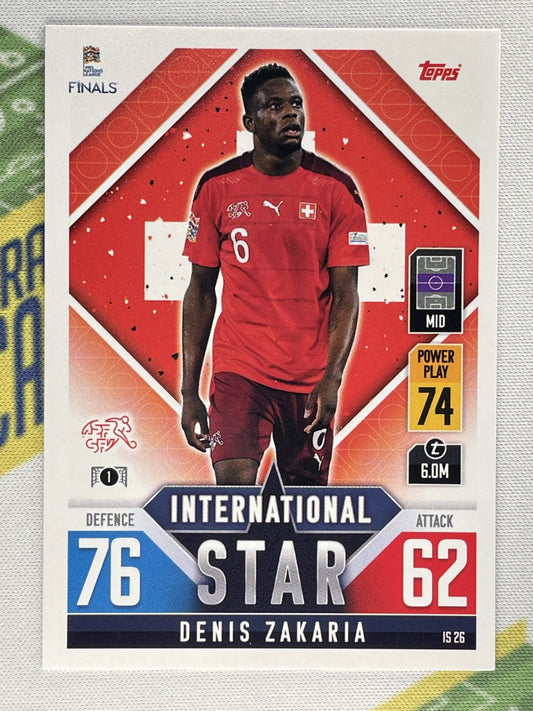 Denis Zakaria Switzerland Topps Match Attax 101 Road to Nations League 2022 Card