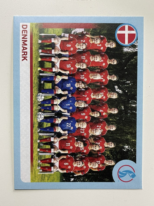 Denmark Team Photo Panini Womens Euro 2022 Stickers Collection