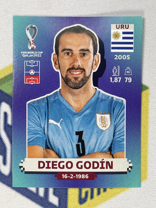 Diego Godin Uruguay Panini World Cup 2022 Qatar Stickers