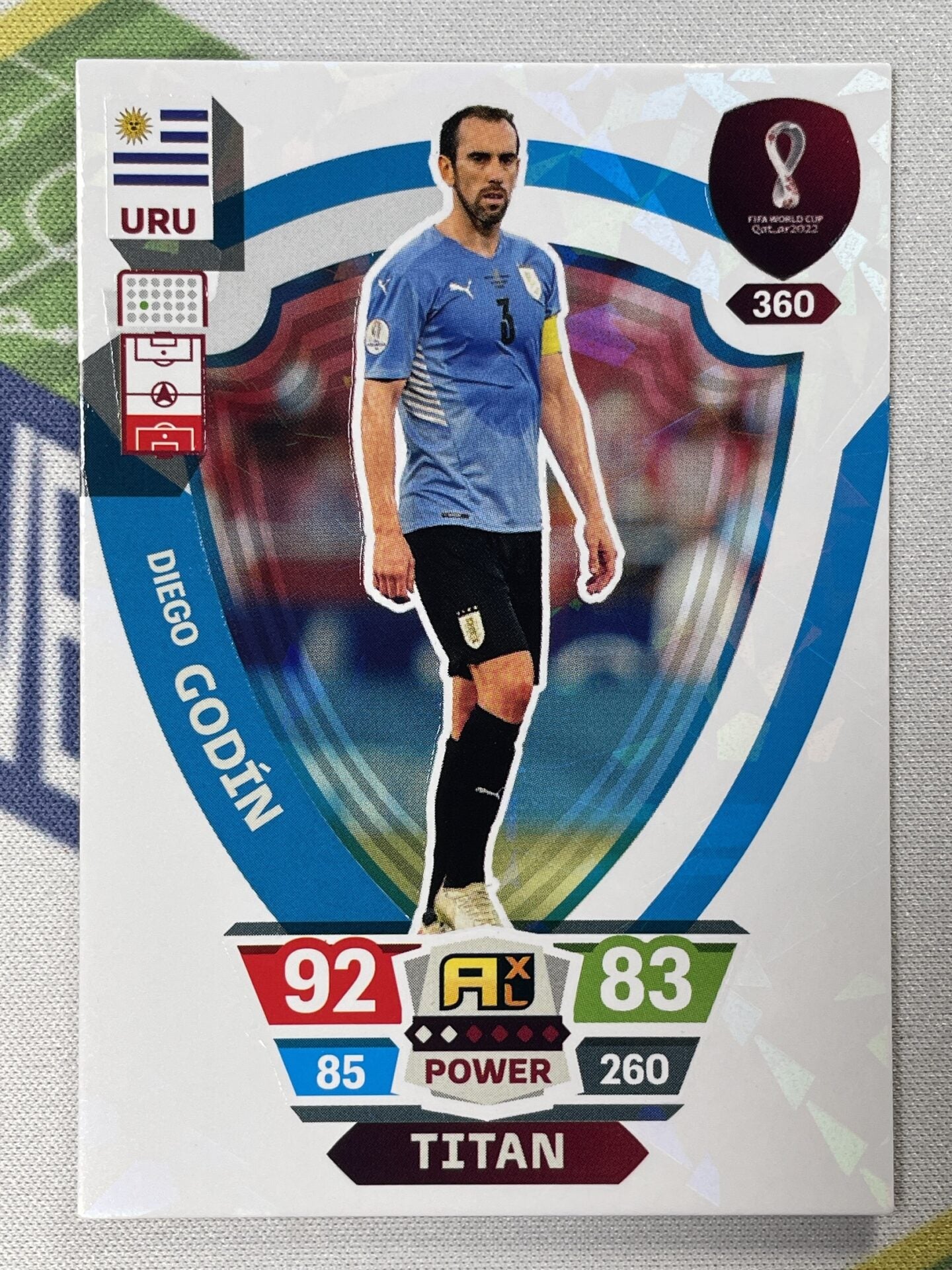 Diego Godin Uruguay Titan Panini World Cup 2022 Adrenalyn XL Card