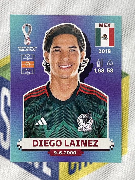 Diego Lainez Mexico Panini World Cup 2022 Qatar Stickers