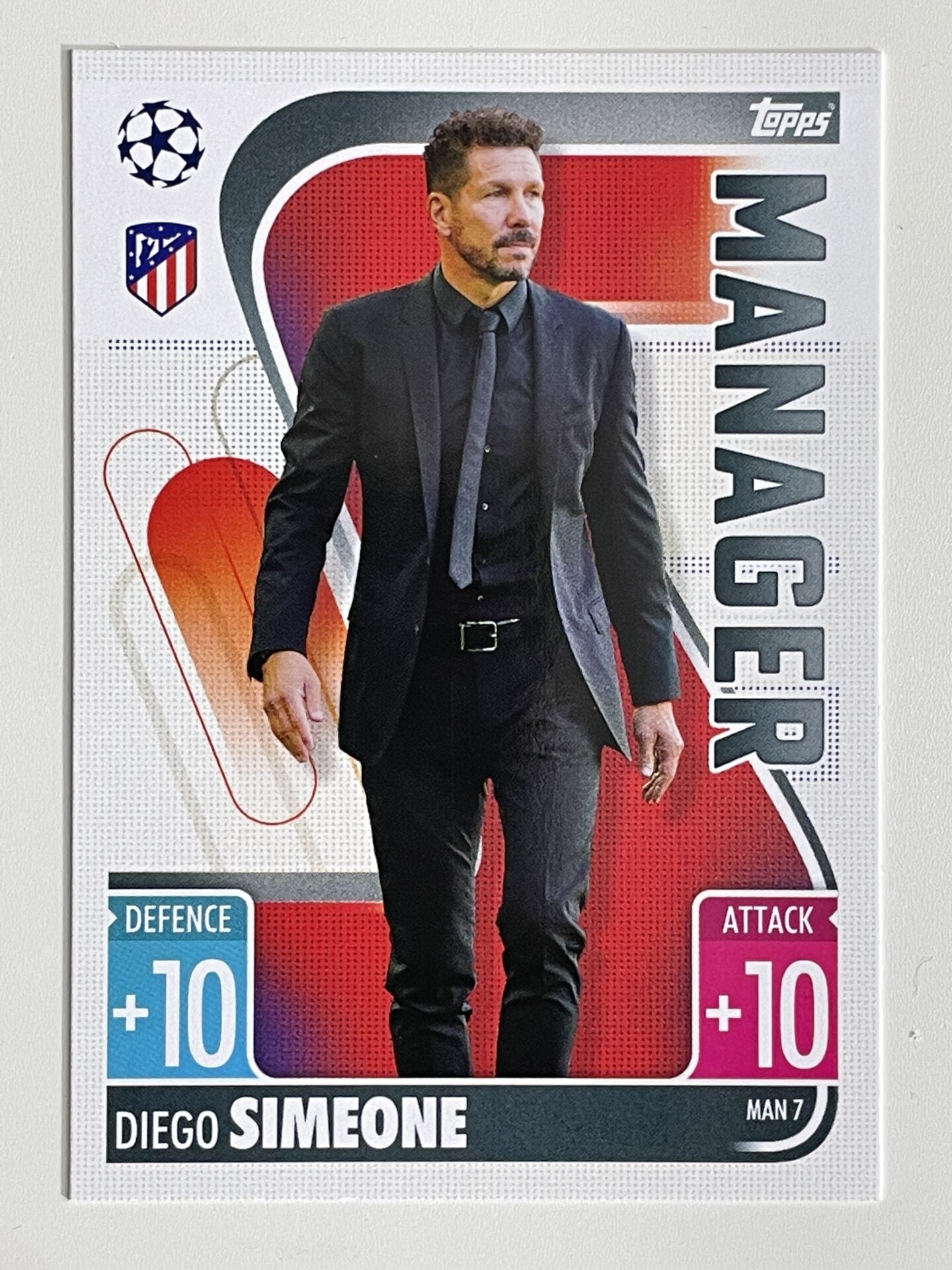 Diego Simeone Atletico Madrid Manager Topps Match Attax Extra 2021:22 Champions League Card