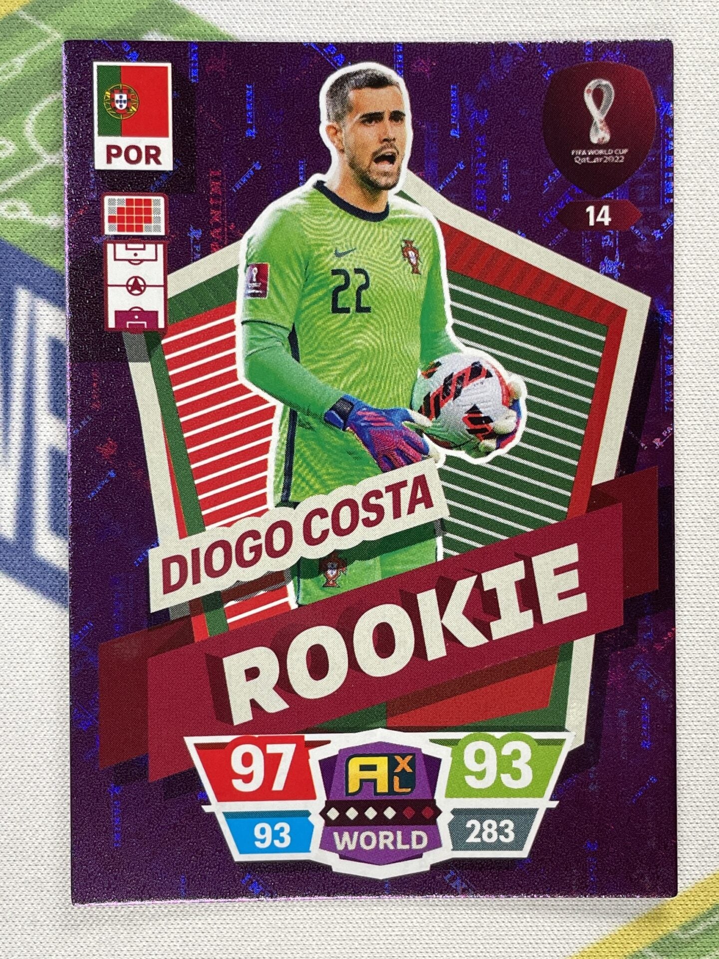 Diogo Costa Portugal Rookie Panini World Cup 2022 Adrenalyn XL Card