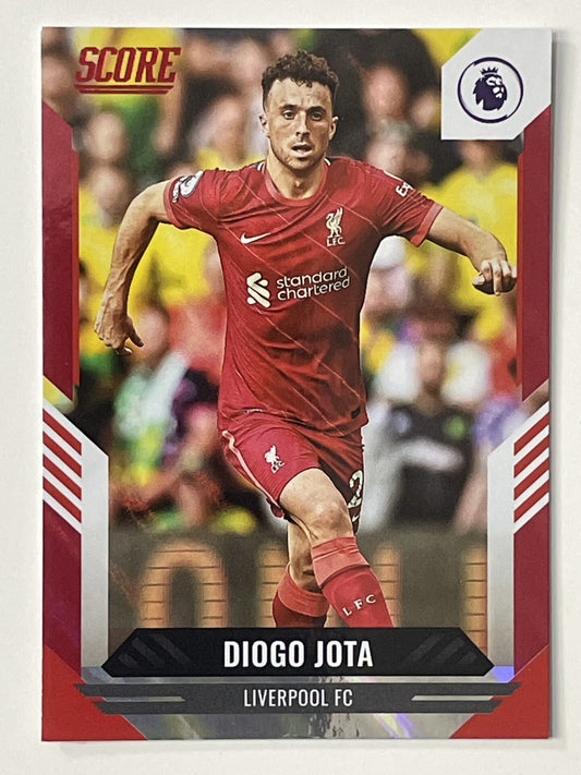 Diogo Jota Liverpool Base Red Lava Parallel Panini Premier League Score 2021 2022