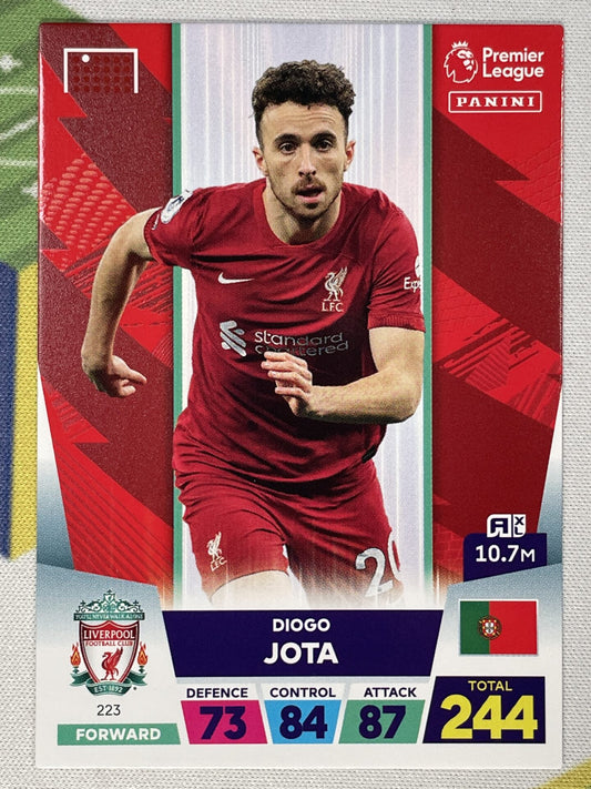 Diogo Jota Liverpool Panini Premier League Adrenalyn XL 2023 Card