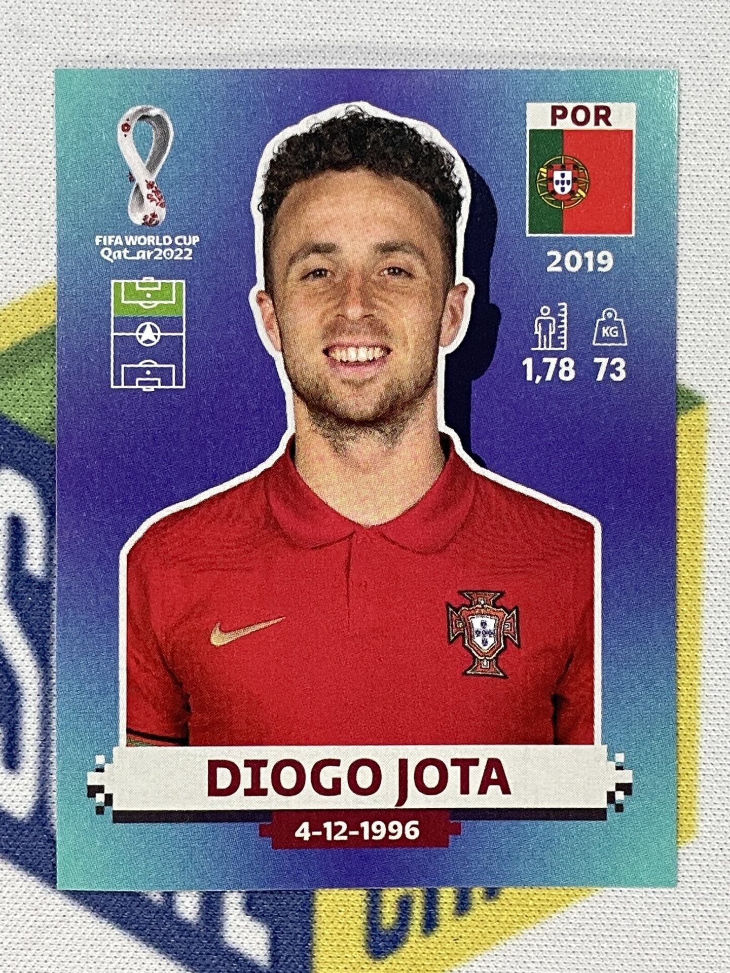 Diogo Jota Portugal Panini World Cup 2022 Qatar Stickers