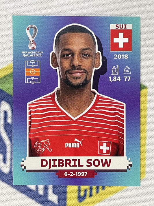 Djibril Sow Switzerland Panini World Cup 2022 Qatar Stickers