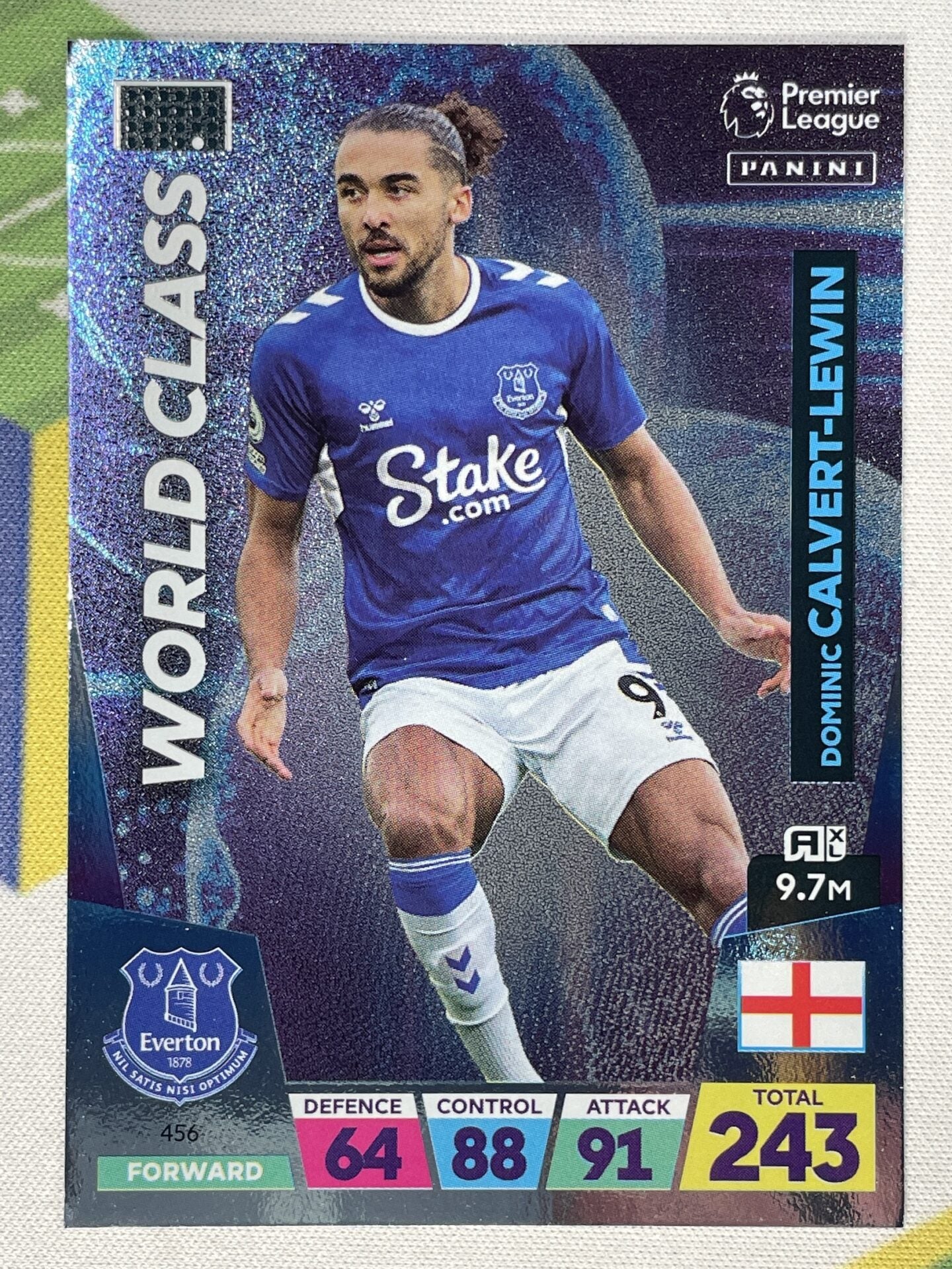 Dominic Calvert-Lewin Everton World Class Panini Premier League Adrenalyn XL 2023 Card