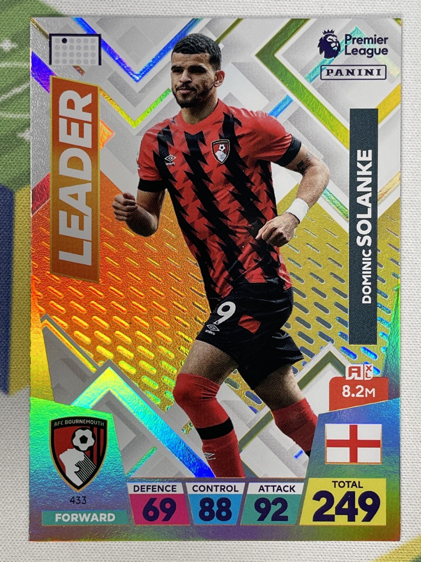 Dominic Solanke Bournemouth Leader Panini Premier League Adrenalyn XL 2023 Card