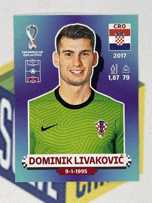 Dominik Livakovic Croatia Panini World Cup 2022 Qatar Stickers