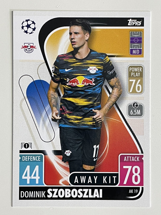 Dominik Szoboszlai RB Leipzig Away Kit Topps Match Attax Extra 2021:22 Champions League Card