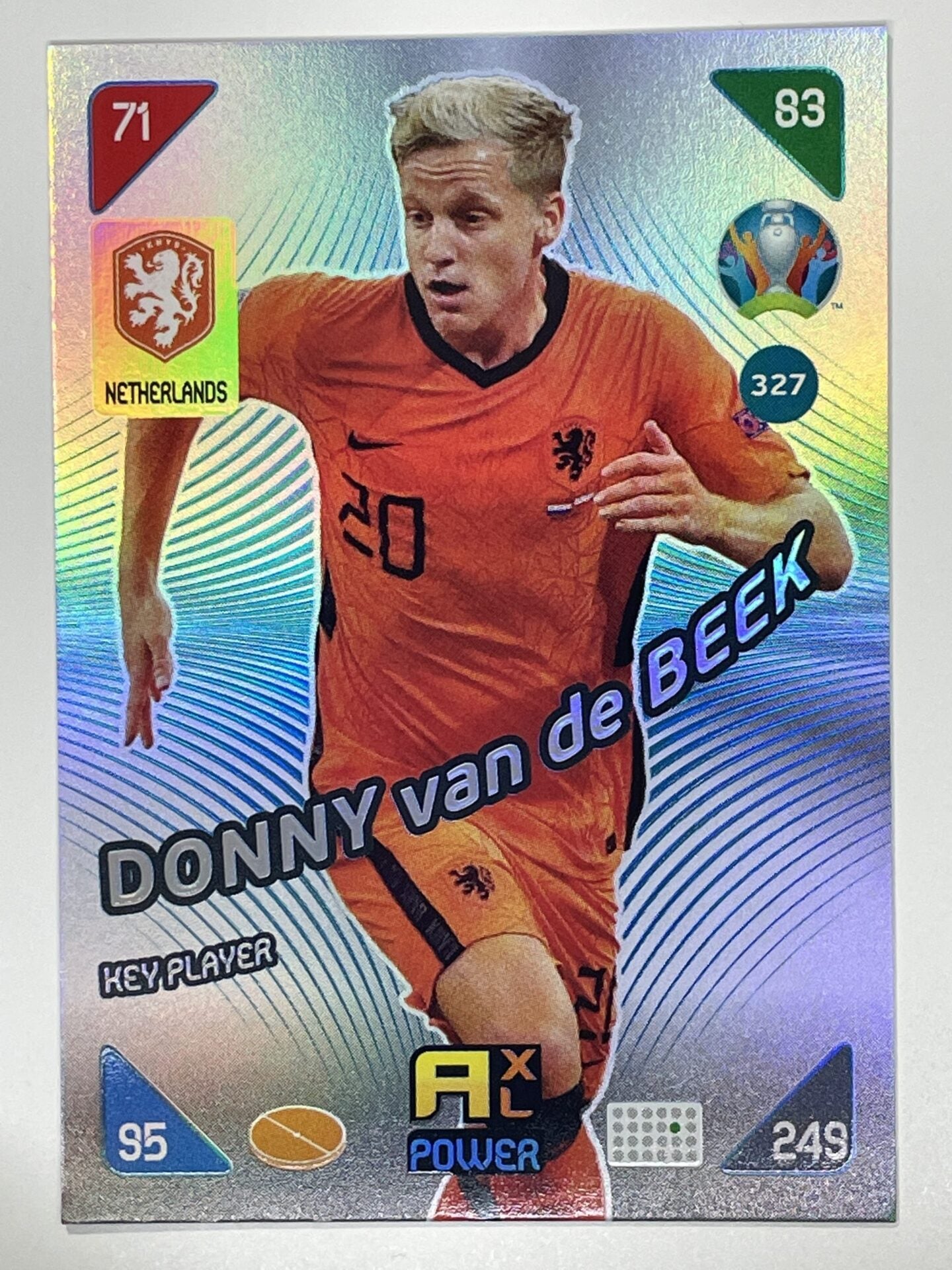 Donny Van De Beek Key Players (Netherlands) Football Card &#8211; Euro 2020 Adrenalyn XL