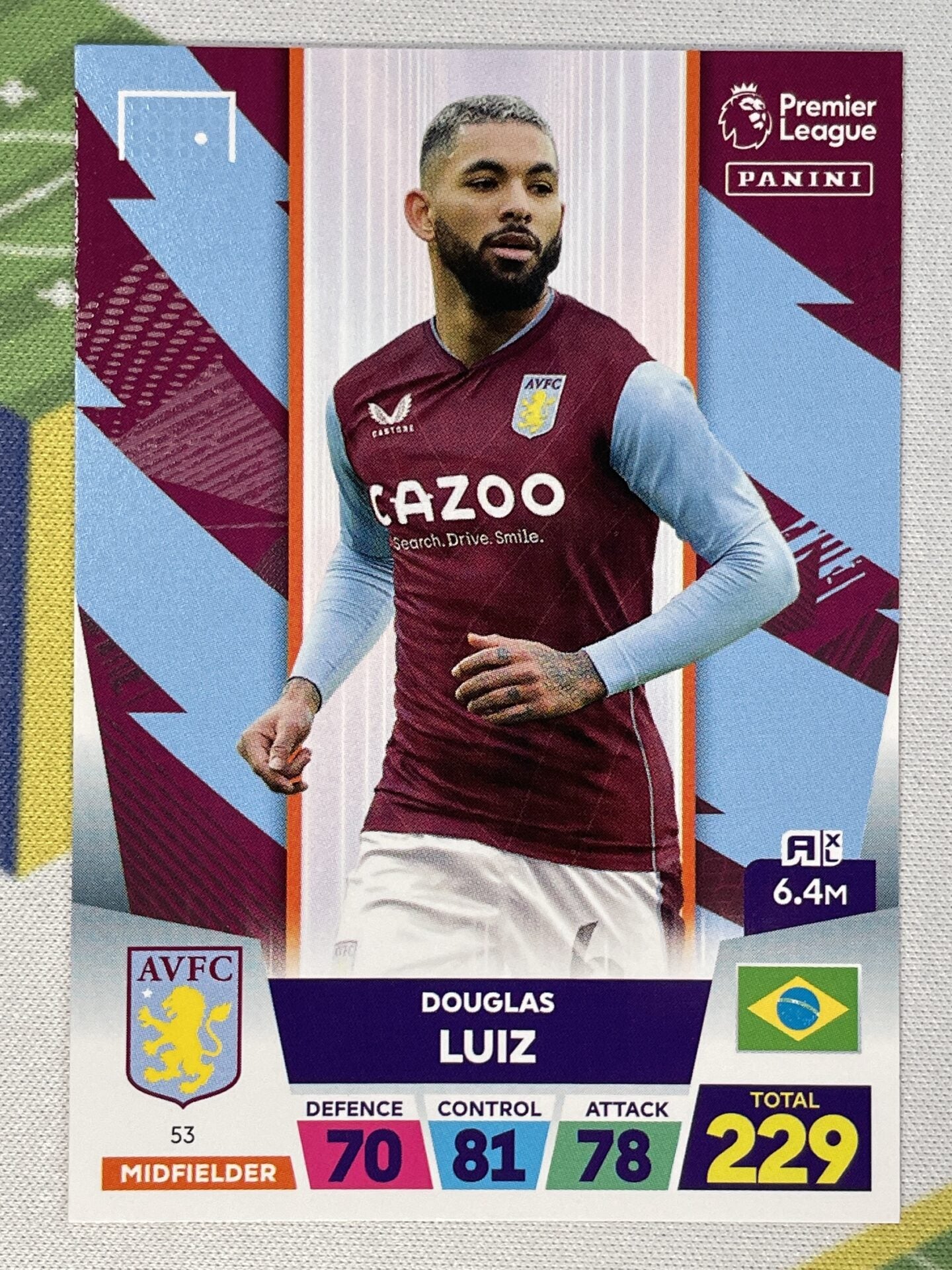 Douglas Luiz Aston Villa Panini Premier League Adrenalyn XL 2023 Card