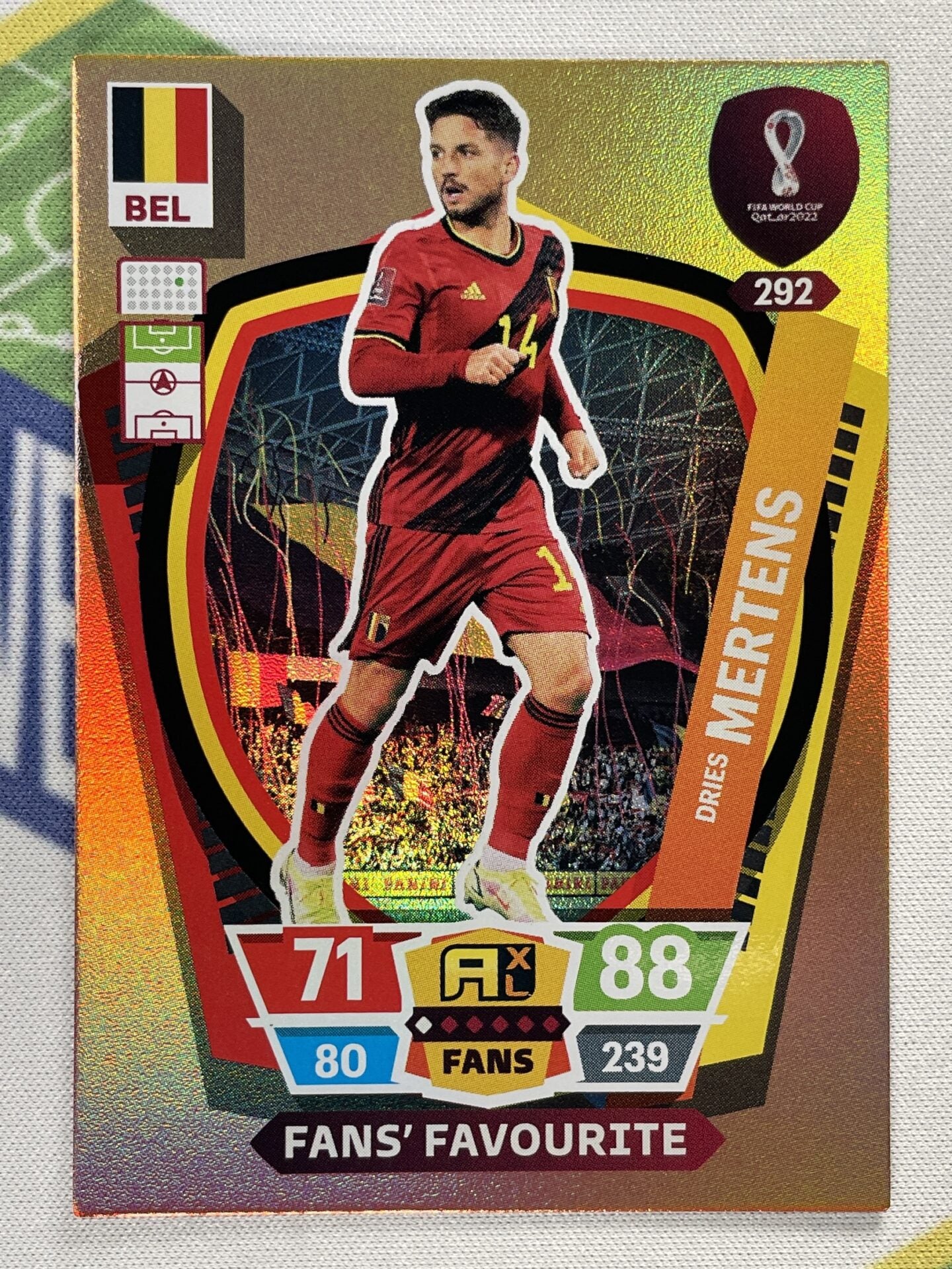 Dries Mertens Belgium Fans Favourite Panini World Cup 2022 Adrenalyn XL Card