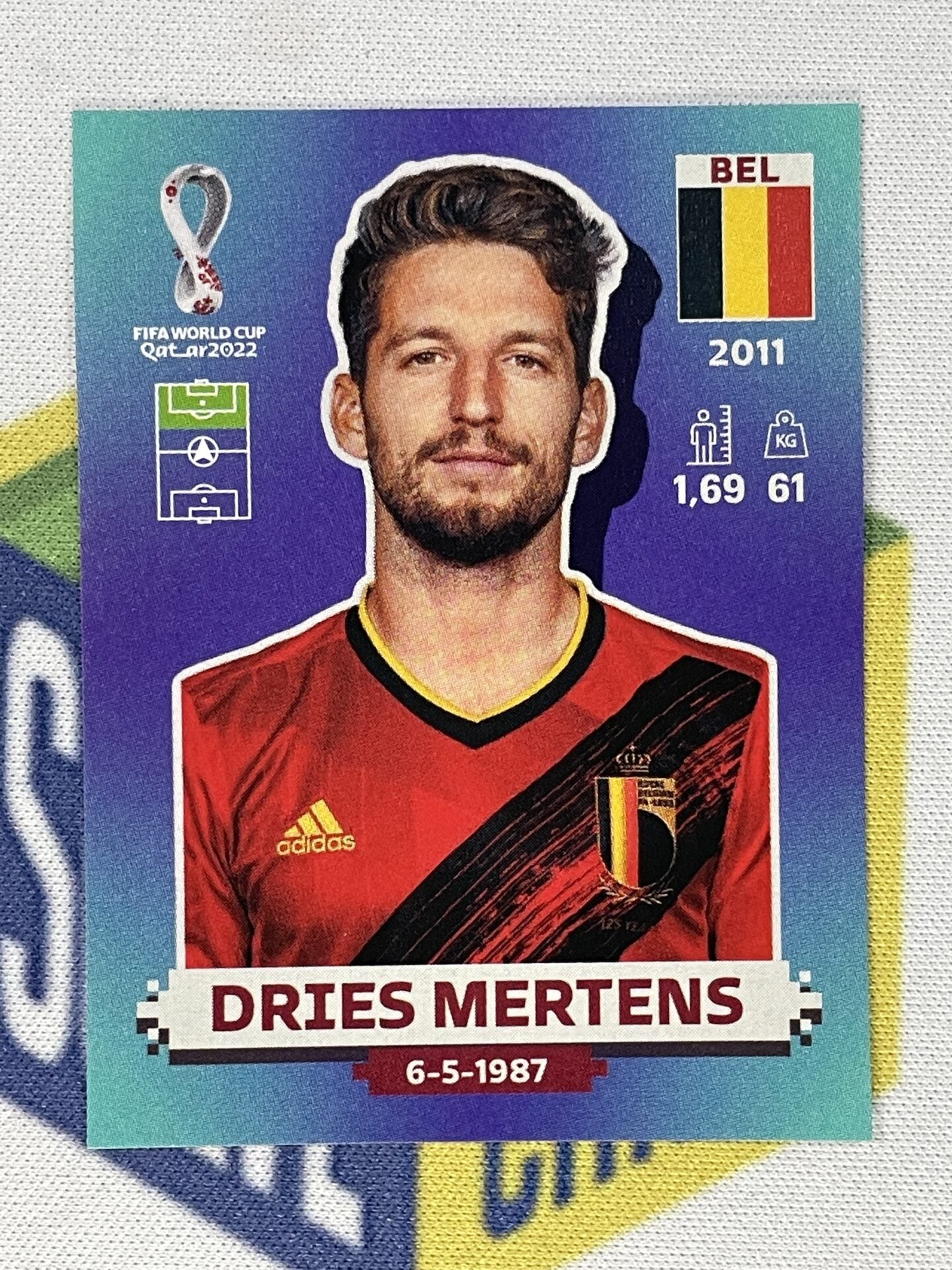 Dries Mertens Belgium Panini World Cup 2022 Qatar Stickers