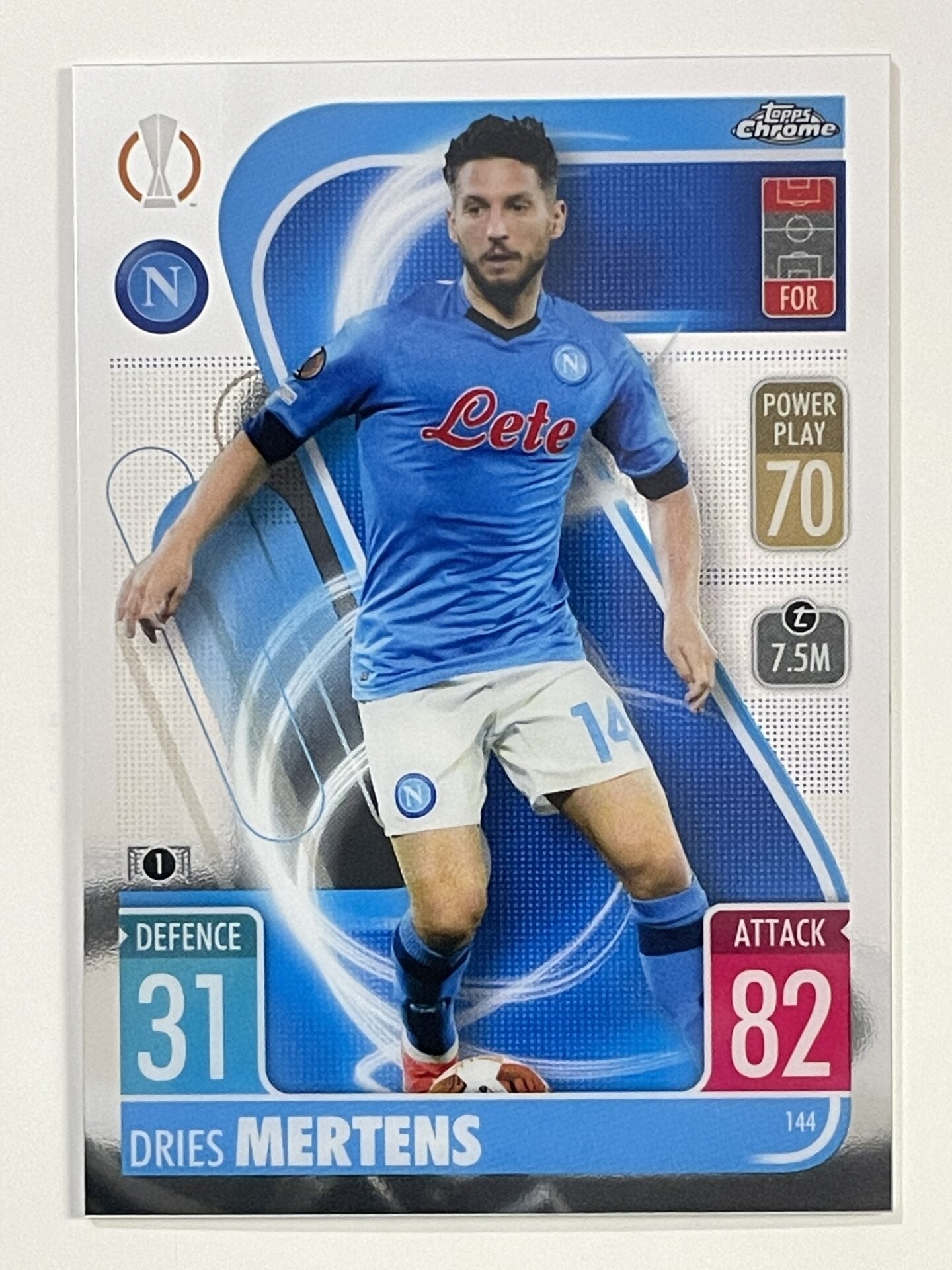 Dries Mertens Napoli Topps Match Attax Chrome 2021 2022 Football Card