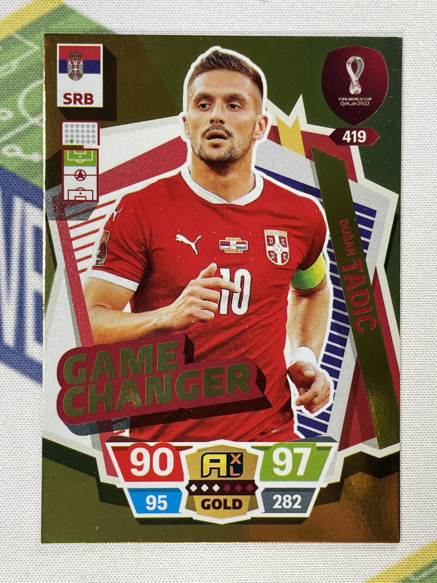 Dusan Tadic Serbia Game Changer Panini World Cup 2022 Adrenalyn XL Card