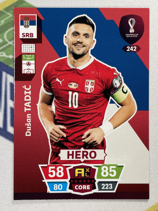 Dusan Tadic Serbia Panini World Cup 2022 Adrenalyn XL Card