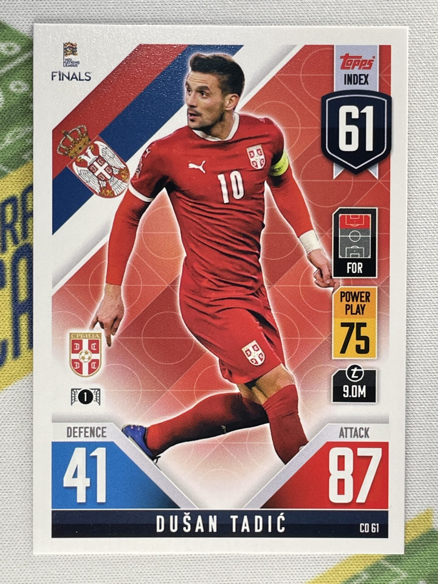 Dusan Tadic Serbia Topps Match Attax 101 Road to Nations League 2022 Card