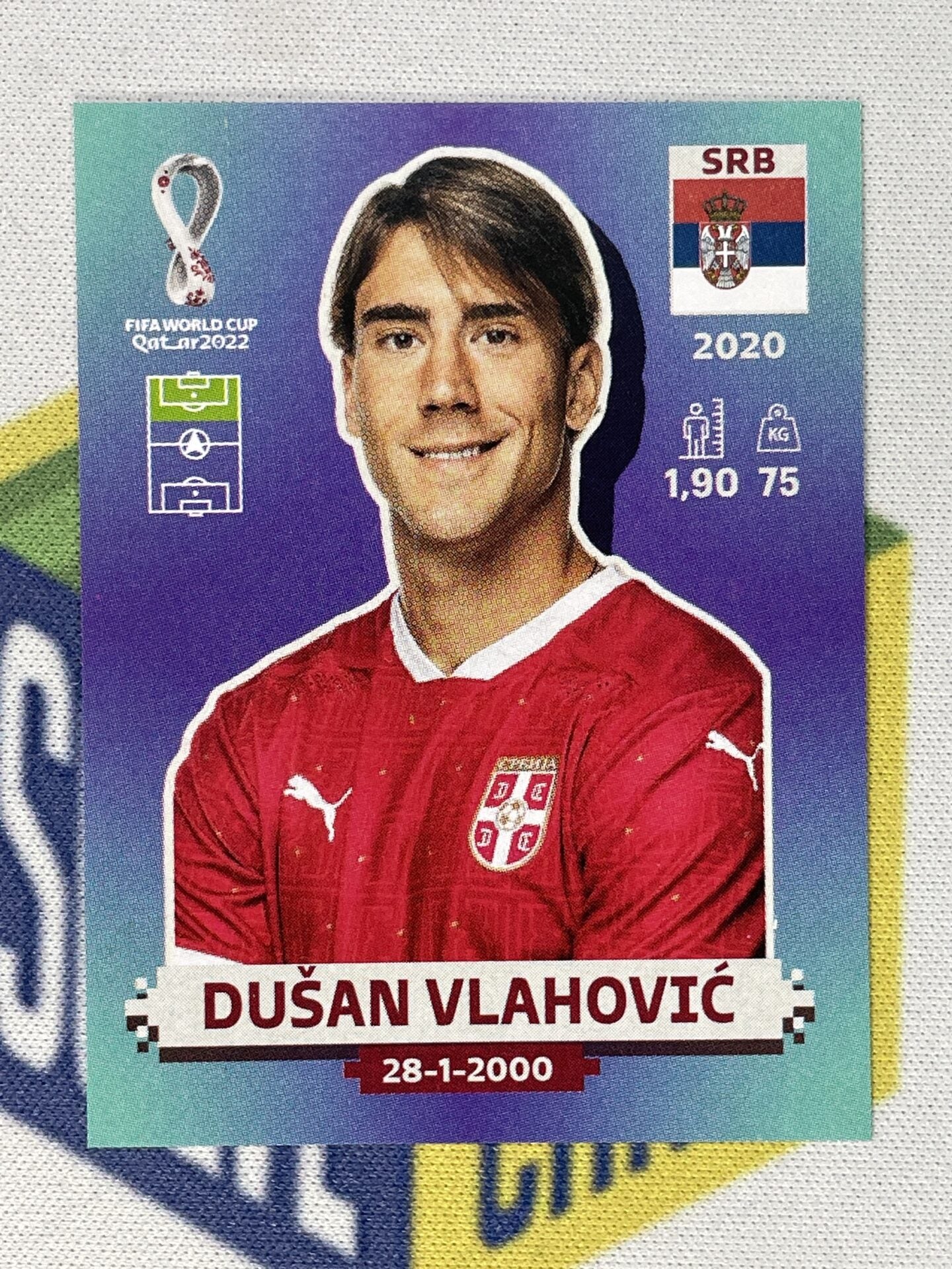 Dusan Vlahovic Serbia Panini World Cup 2022 Qatar Stickers