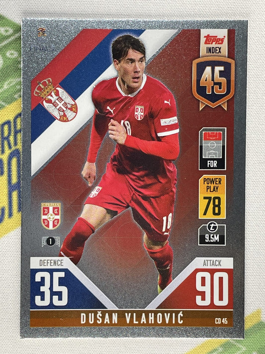 Dusan Vlahovic Serbia Topps Match Attax 101 Road to Nations League 2022 Card