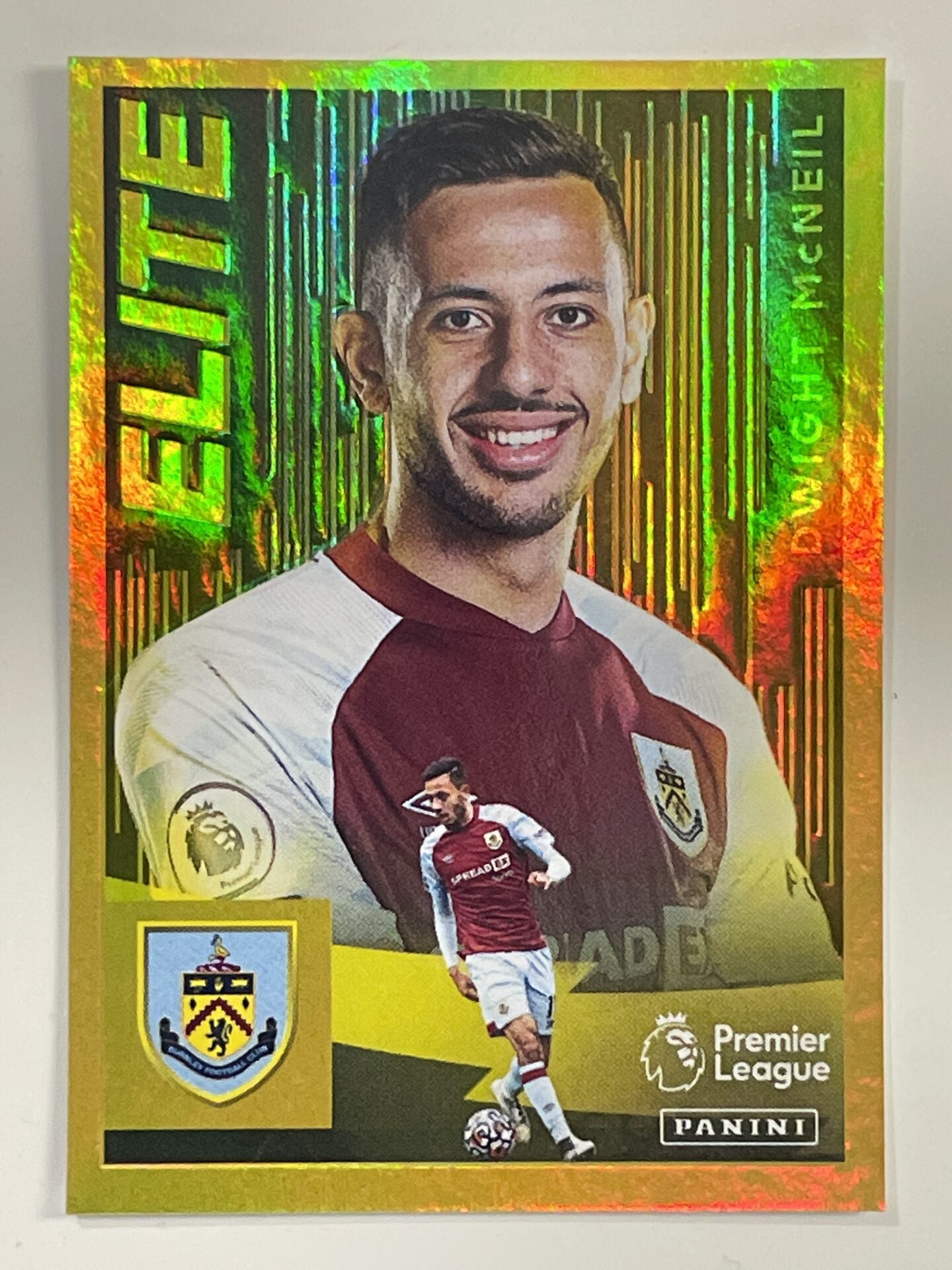 Dwight McNeil Elite Burnley Panini Premier League 2022 Football Stickers